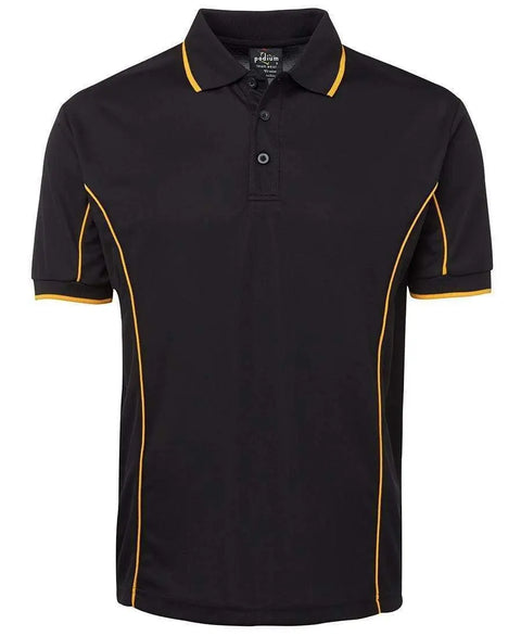 Jb's Wear Casual Wear Black/Gold / S JB'S Short Sleeve Piping Polo 7PIP
