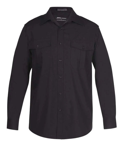 Jb's Wear Corporate Wear Black Full Sleeves / XS JB'S Long Sleeve & Short Sleeve Epaulette Shirt 6E