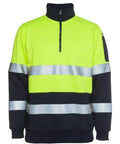 Jb's Wear Work Wear Lime/Navy / XS JB'S Hi-Vis 1/2 Zip Fleecy Sweat 6HZFS