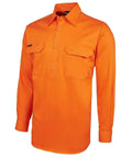 Jb's Wear Work Wear JB'S Hi-Vis Long Sleeve Close Front Shirt 6HVCF