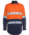 Jb's Wear Work Wear Orange/Navy / XS JB'S Hi-Vis Long Sleeve Shirt 6HLS