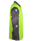 JB's Hi vis long sleeve Southern Cross polo 6HSCL Metro Workwear.