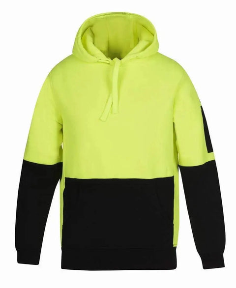 Jb's Wear Work Wear Lime/Black / S JB'S Hi-Vis Pull Over Hoodie 6HVPJ