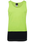 Jb's Wear Work Wear Lime/Navy / XS JB'S Hi-Vis Traditional Singlet 6HTS