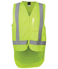 Jb's Wear Work Wear Lime / S JB'S Hi-Vis Zip Drop Tail H Pattern Vest 6DNDV