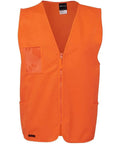 Jb's Wear Work Wear Orange / S JB'S Hi-Vis Zip Safety Vest 6HVSZ