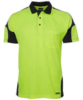Jb's Wear Work Wear Lime/Black / XS JB'S Hi-Vis Short Sleeve Arm Panel Polo 6AP4S