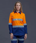 KingGee Workcool Women's Long Sleeve Hi Vis Work Shirt K44544 - Allsorts Workwear