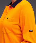 KingGee Women's HyperFreeze Spliced Long Sleeve Work Polo Shirt K44730 - Allsorts Workwear