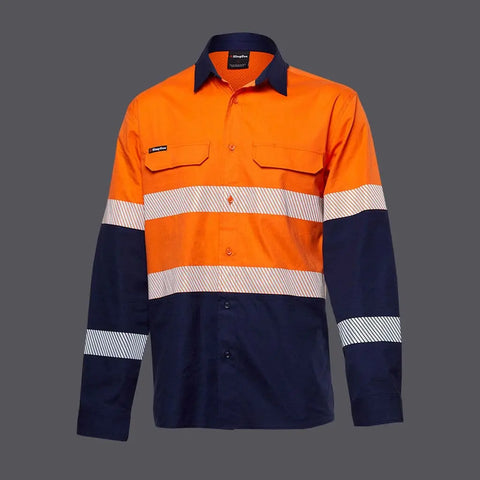 KingGee Workcool Pro Bio Motion Logn Sleeve Work Shirt K54028 - Allsorts Workwear