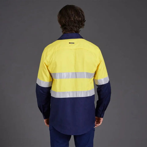 KingGee WorkCool 2 Hi Vis Reflective Long Sleeve Work Shirt K54880 - Allsorts Workwear
