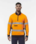 KingGee Hi Vis Spliced 1/4 Zip Taped Fleece K55040 