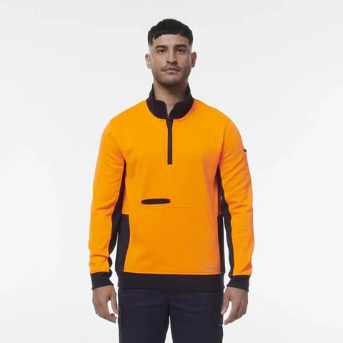 KingGee Hi Vis Spliced 1/4 Zip Fleece K55047 