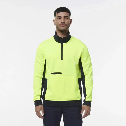 KingGee Hi Vis Spliced 1/4 Zip Fleece K55047 