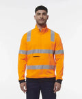 KingGee Hi Vis 1/4 Zip X-Back Taped Fleece K55057 