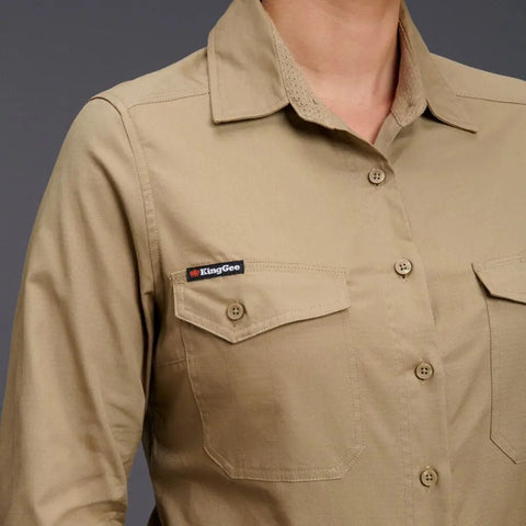 KingGee Women's Workcool 2 Shirt Long Sleeve K69880 - Allsorts Workwear