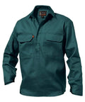 KingGee Work Wear Green / S KingGee Closed Front Drill Shirt L/S K04020
