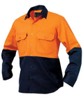 KingGee Work Wear KingGee Hi-Vis Spliced Drill Shirt L/S  K54015
