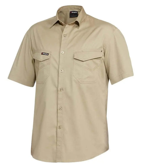 KingGee Work Wear Khaki / XS KingGee Tradies Shirt S/S K14355