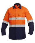 KingGee Work Wear Orange/Navy / 2XS KingGee Workcool 2 Hi-Vis Reflective Spliced Shirt L/S  K54880