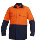 KingGee Work Wear Orange/Navy / 2XS KingGee Workcool 2 Hi-Vis Spliced Shirt L/S K54870