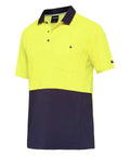 KingGee Work Wear Yellow/Navy / S KingGee Workcool Hyperfreeze Spliced Polo S/S K54205
