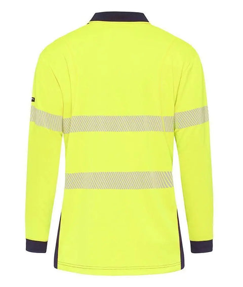 KingGee Work Wear KingGee Workcool Hyperfreeze Spliced Taped Polo L/S K54225