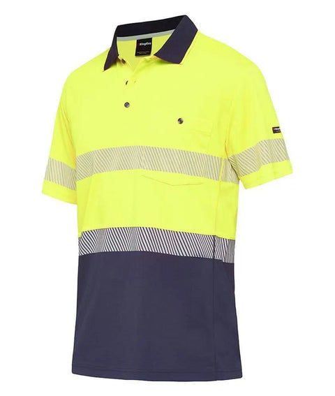 KingGee Work Wear KingGee Workcool Hyperfreeze Spliced Taped Polo S/S K54215