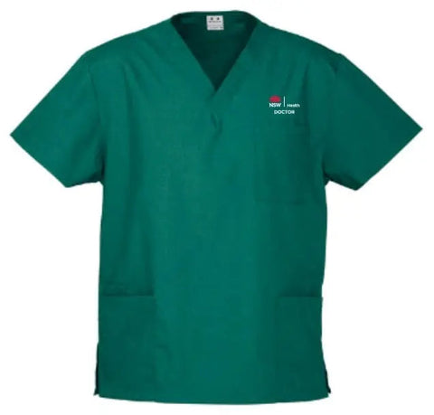 NSW Health Uniforms Doctor WOMEN'S Hunter Green Scrub Top NSWH10622  Simply Scrubs Australia