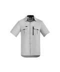 SYZMIK Men's Outdoor Short Sleeve Shirt ZW465 Work Wear Syzmik Stone 7XL 