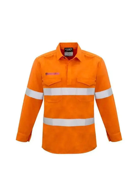 SYZMIK Men’s Closed Front Hoop Taped Shirt ZW134 Metro Workwear.