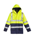 SYZMIK men's FR ARC rated anti-static waterproof jacket ZJ900 Work Wear Syzmik Yellow/Navy S 
