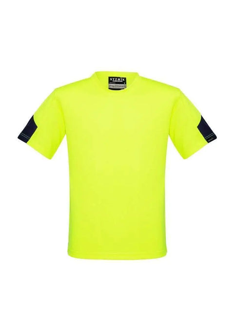 SYZMIK Men’s Hi Vis Squad T-Shirt ZW505 Work Wear Syzmik Yellow/Navy XS 