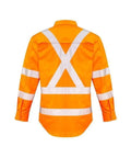SYZMIK Men’s Hi-Vis X Back Taped Shirt ZW690 Work Wear Syzmik Orange XL 
