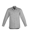 SYZMIK Men’s Lightweight Long Sleeve Tradie Shirt ZW121 Work Wear Syzmik Grey S 