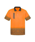 SYZMIK Men’s Tracks Polo ZH300 Work Wear Syzmik Orange/Charcoal XXS 