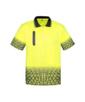 SYZMIK Men’s Tracks Polo ZH300 Work Wear Syzmik Yellow/Charcoal XXS 