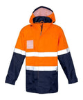SYZMIK Men’s Ultralite Waterproof Jacket ZJ357 Work Wear Syzmik Orange/Navy XXS 