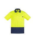SYZMIK mens comfort back s/s polo zh415 Work Wear Syzmik Yellow/Navy XXS 