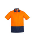 SYZMIK mens comfort back s/s polo zh415 Work Wear Syzmik Navy/Orange XXS 