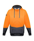 SYZMIK Unisex Hi-Vis Textured Jacquard Hoodie ZT477 Work Wear Syzmik Orange/Charcoal XXS 