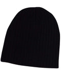 Cable Knit Beanie CH62 Active Wear Winning Spirit Black One size 