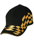 Contrast Check & Sandwich Cap CH99 Active Wear Winning Spirit Black/Gold One size 