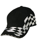 Contrast Check & Sandwich Cap CH99 Active Wear Winning Spirit Black/White One size 