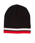 Contrast Stripe Beanie Ch63 Active Wear Winning Spirit Black/White/Red One size 
