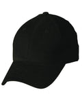 Heavy Brushed Cotton Cap With Buckle Ch35 Active Wear Winning Spirit Black One size 