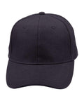 Kids Brushed Cotton Cap H1055 Active Wear Winning Spirit Navy 42cm-56cm 