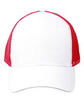 Premium Cotton Trucker Cap Ch89 Active Wear Winning Spirit White/Red One size 