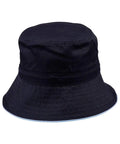 Sandwich Bucket Hat With Toggle H1033 Active Wear Winning Spirit Navy/Skyblue S 
