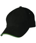 Sandwich Peak Cap Ch18 Active Wear Winning Spirit Black/Lime One size fits most 